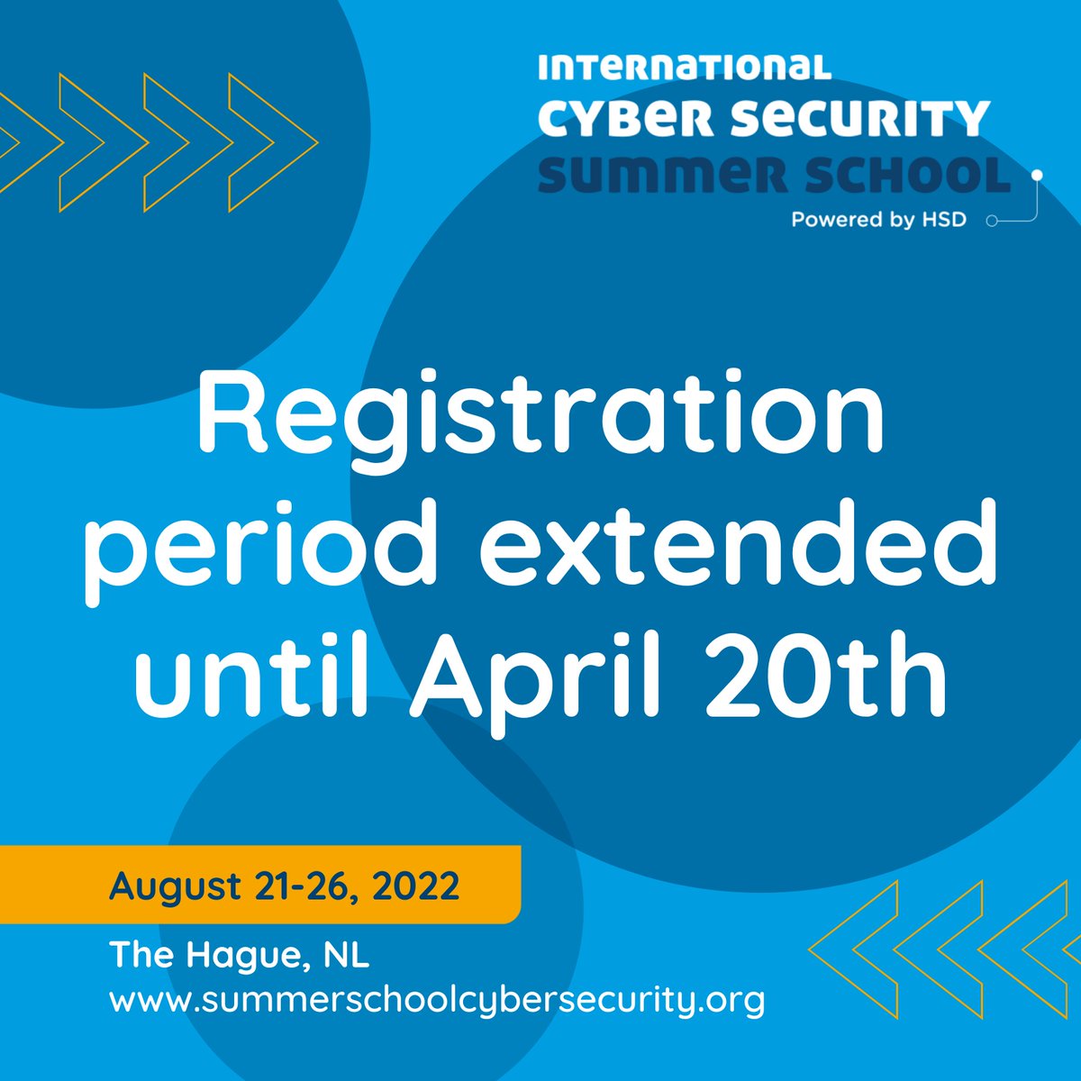Over the weekend, the ICSSS website experienced some technical difficulties. 

To give everyone a fair chance to apply, we have decided to extend the application period until April 20th.

Apply now via summerschoolcybersecurity.org/registration/