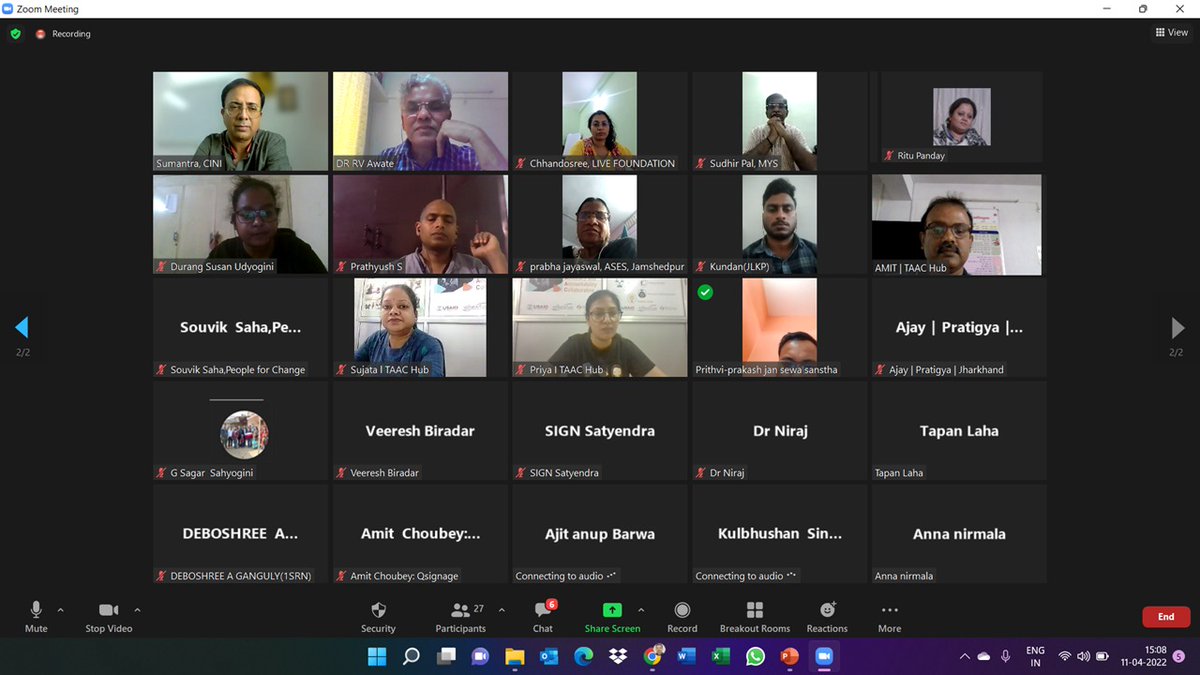 amitghosh2020's tweet photo. #TAACHubjharkhand organised virtual round table on #NationalSafeMotherhoodDay. Key areas to focus - Teen age pregnancy, early marriage, high risk pregnancies, migrants, minorities
@usaid_india 
@USAID_MOMENTUM https://t.co/mJKA1eirqC