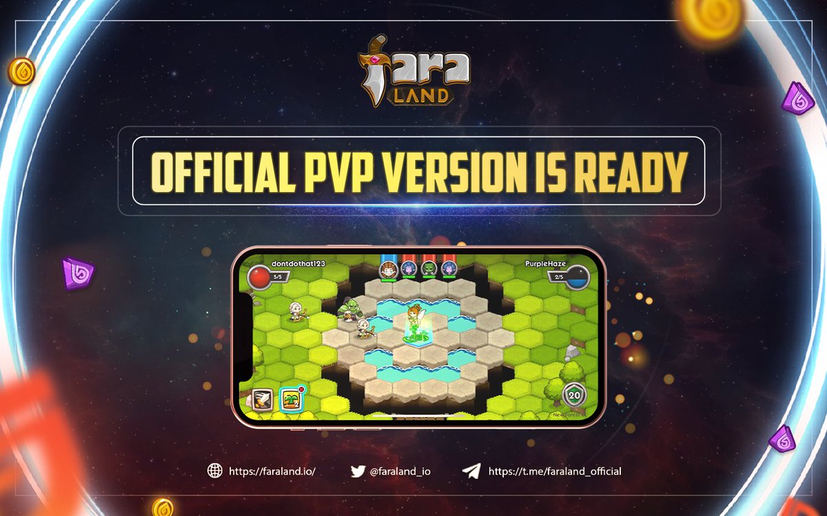 🔥Faraland's New App Version V0.2.8 is ready!!

Please install the latest version for the best experience ✨

👉Changelog &amp; Download link: blog.faraland.io/2022/04/11/far…

#Faraland #PvP $FARA