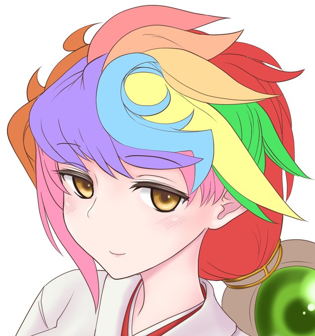 雲龍絵を広げるべく、古い絵ですが雲龍ヘアーを個人的にこんな感じでパーツ分けしているよという絵を再掲します。水色部分はもうちょい正面のほうがいいかも。ちなみにこれは改修後ですね。 