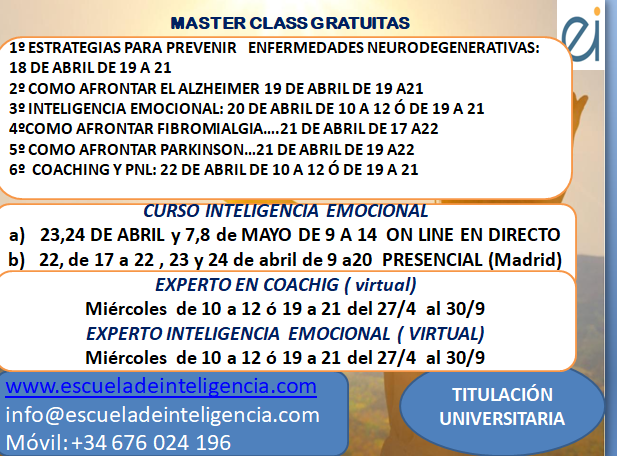 Escuela_IE's tweet photo. MASTERS CLASS GRATUITAS https://t.co/6jbsq5sO1q