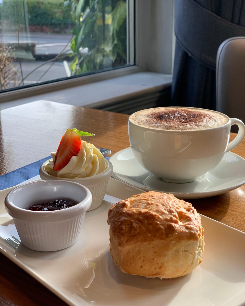 MooringsMwell's tweet photo. Scone with jam  &amp; cream + coffee = perfectly sweet morning 😍

Have your perfect start of the day at the Moorings! 

📞 01698 258131

#moorings #hotel #restaurant #coffee #coffeeshopmenu #scone #sweetmorning #coffee #delicious #sogood https://t.co/7dU0P0w4cQ