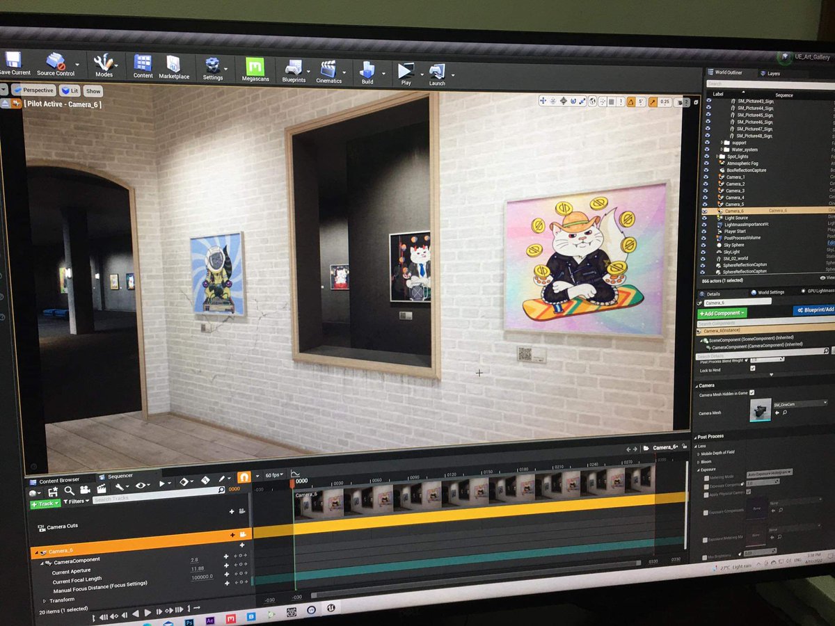 mcatsnft's tweet photo. Work is in progress. Meditating Cats are being prepared for an art exhibition in virtual art gallery modeled from real one.

#mcatsnft #NFT #artgallery https://t.co/8XjcHFAoSX