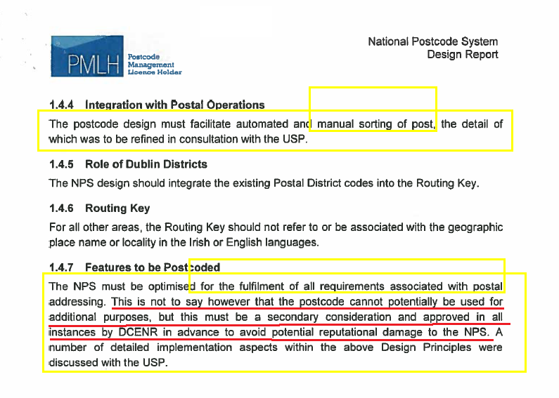 loc8code's tweet image. @MichaelC_IND_TD truth is your constituents cannot be denied a basic service like a phone or broadband unless @1Hildegarde has considered that an appropriate use of Eircode IAW the Postal Act. So ask her directly has she approved the disadvantage of citizens via Eircode #FIASCODE