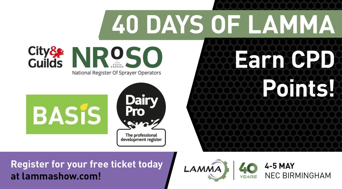 lammashow's tweet photo. #LAMMA22 is the perfect place for professional development and once again visitors will be able to collect @DairyPro, @BASISRegLtd and NRoSO points on both days! https://t.co/7HcTHnmtMz https://t.co/JQJKIQenXC