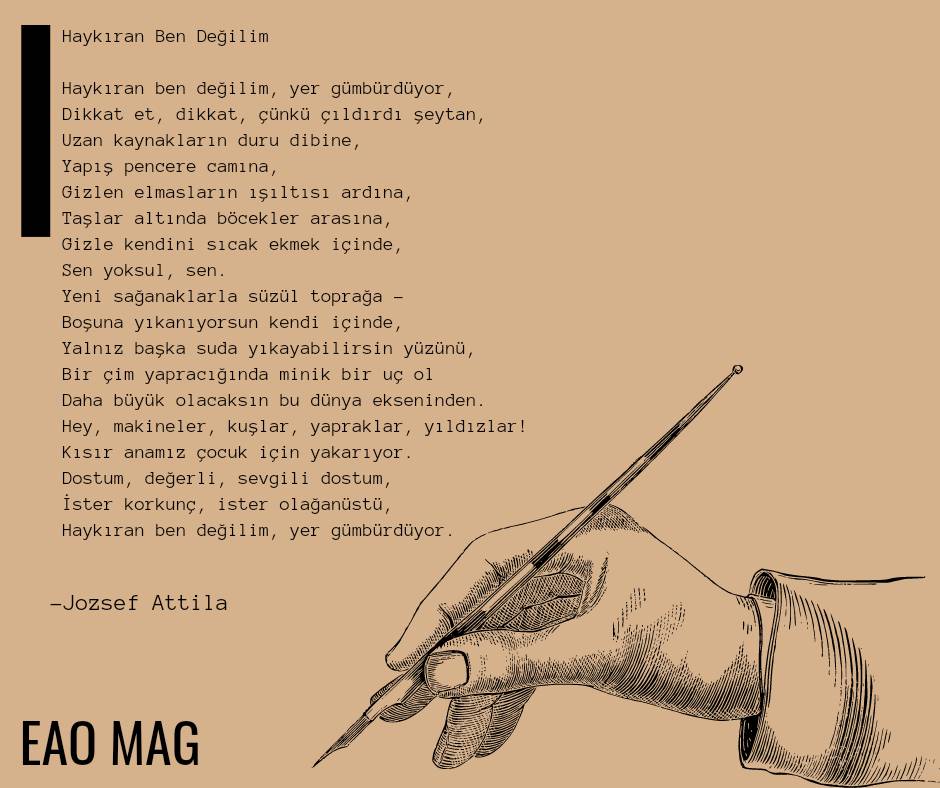 eao_mag's tweet photo. Hayatı acılarla geçen, yoksullukla, şizofreniyle ve binbir zorlukla baş etmiş bir insan... Ama aynı zamanda büyük Macar şairi, kültür mirası ve ardında onlarca iç titreten şiir bırakan eşsiz bir kalem. Jozsef Attila'yı doğum gününde saygıyla anıyoruz.

@MacarKultur @MacaristanBE https://t.co/eipxrrKNEs