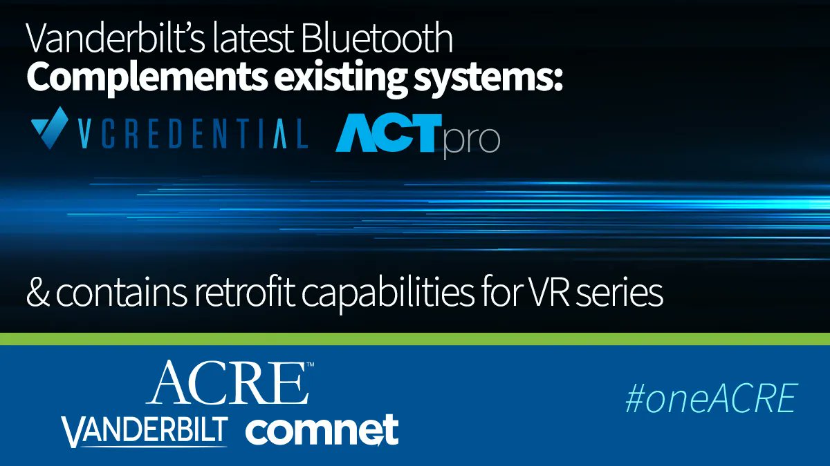 VanderbiltInd's tweet photo. Our latest #bluetooth module contains #retrofit #capabilities for VR series #reader range, and complements existing #actpro and #vcredential systems. https://t.co/iHR7SJmtsc
#accesscontrol #accesscontrolsystems #OneACRE https://t.co/UoKnnC2bus