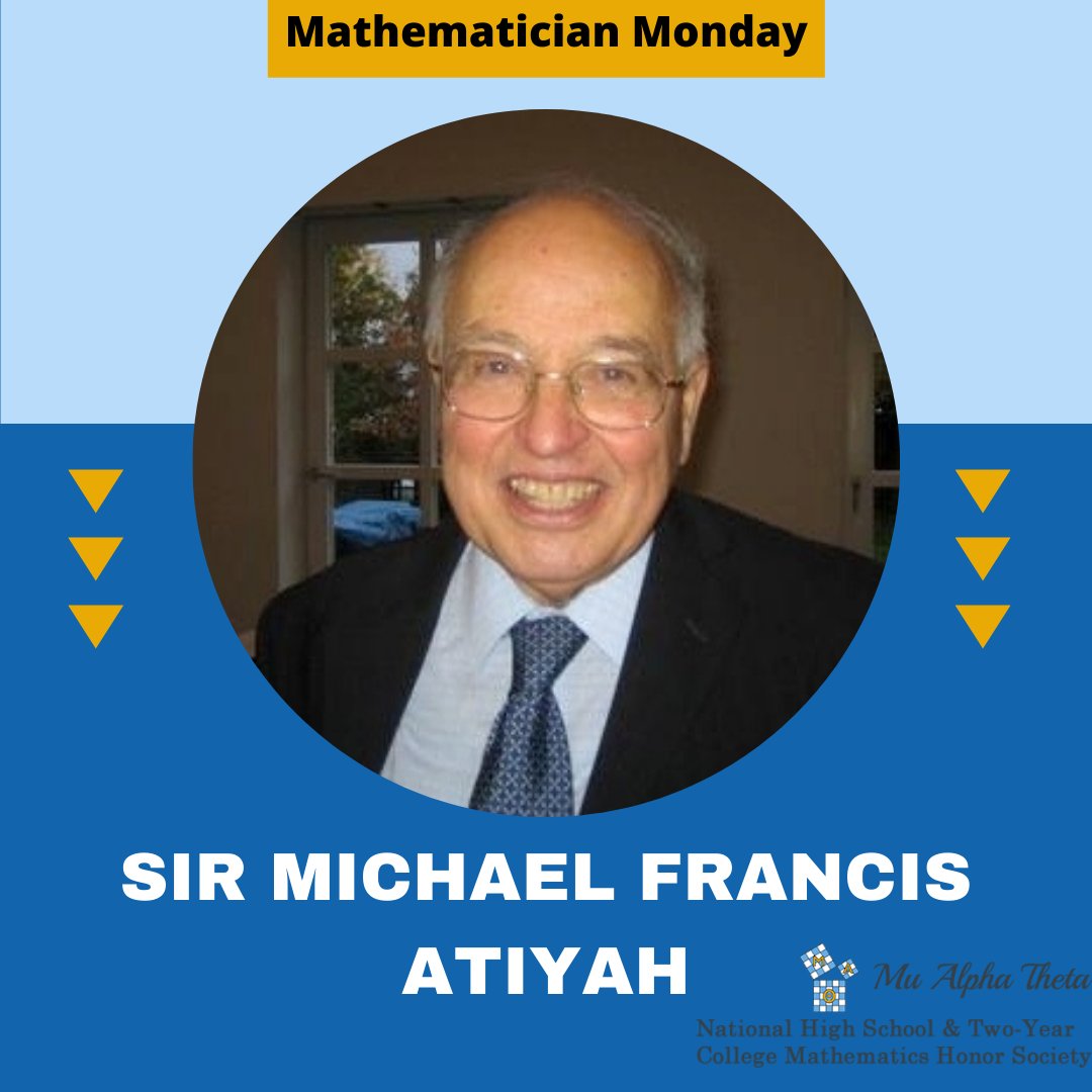 MATNatlOffice's tweet photo. Mathematician Monday celebrates Sir Michael Francis Atiyah (April 2, 1929 - January 11, 2019). Dr. Atiyah was a British-Lebanese mathematician who specialized in geometry. He was awarded the Fields Medal at the age of 37. #mathematician #stem #atiyah
📸 : Gert-Martin Greuel https://t.co/Wb4c1lehCr