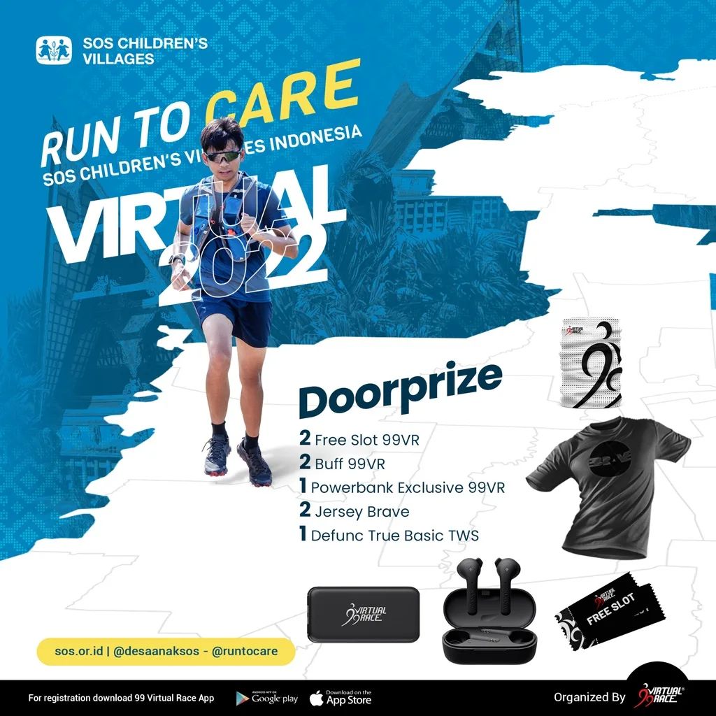 Doorprize 🎁 Run To Care - Virtual • 2022