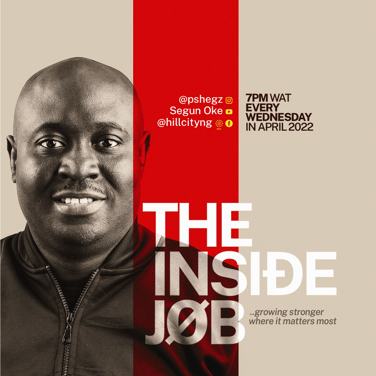 pshegz's tweet photo. Join me for an insightful session on growing stronger where it matters most, Every Wednesday till the end of April 2022 at 7:00 PM WAT
Instagram:@pshegz
YouTube: https://t.co/mJGJLlL9ns
#LifeandLeadership #PersonalDevelopment #PrinciplesofSuccess #InsightsforLiving https://t.co/NOq6evTSec