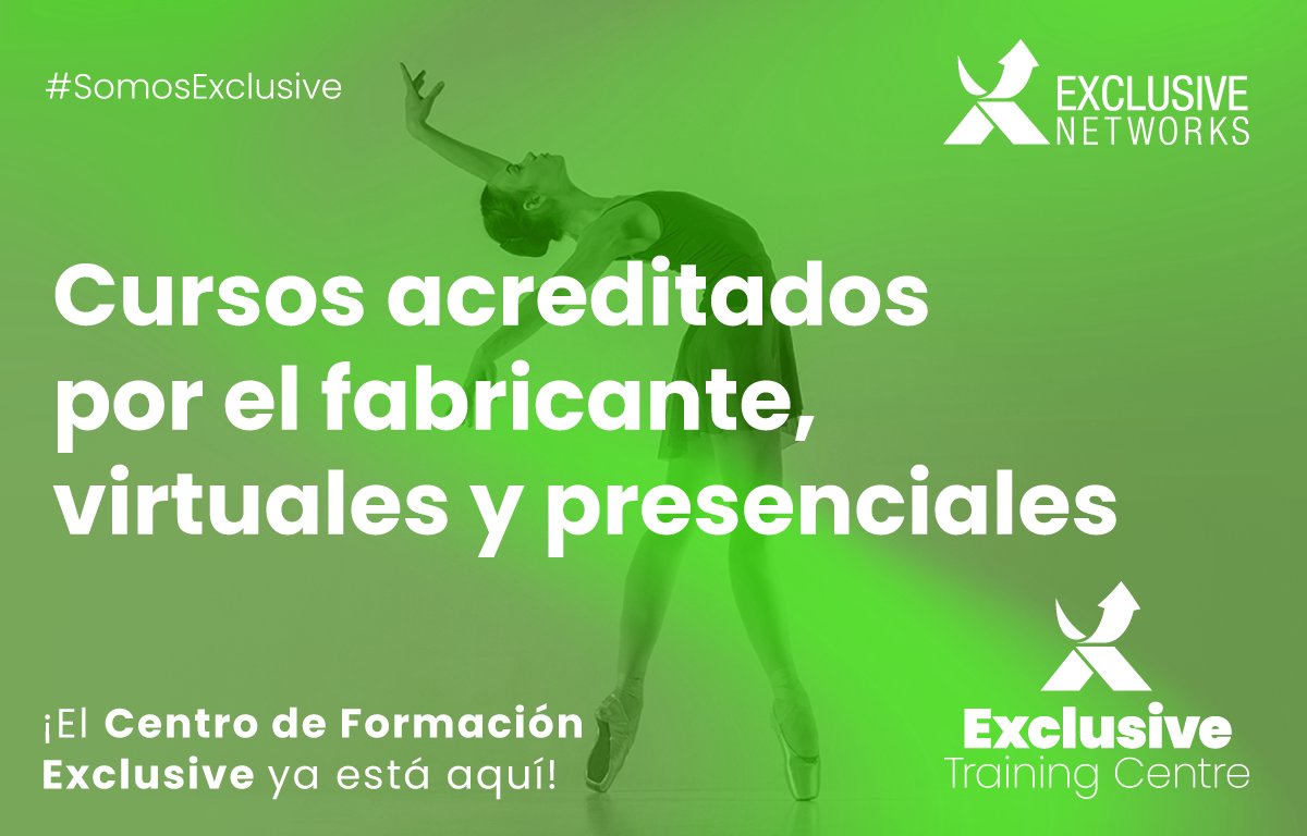 ¿Conoces ya el Centro de Formación Exclusive (ETC)?
Toda la formación, en remoto presencial, acreditada por los fabricantes. 

Visítanos en: training.exclusive-networks.com/es-ES/

#ValorExclusive #ETC #SomosExclusive