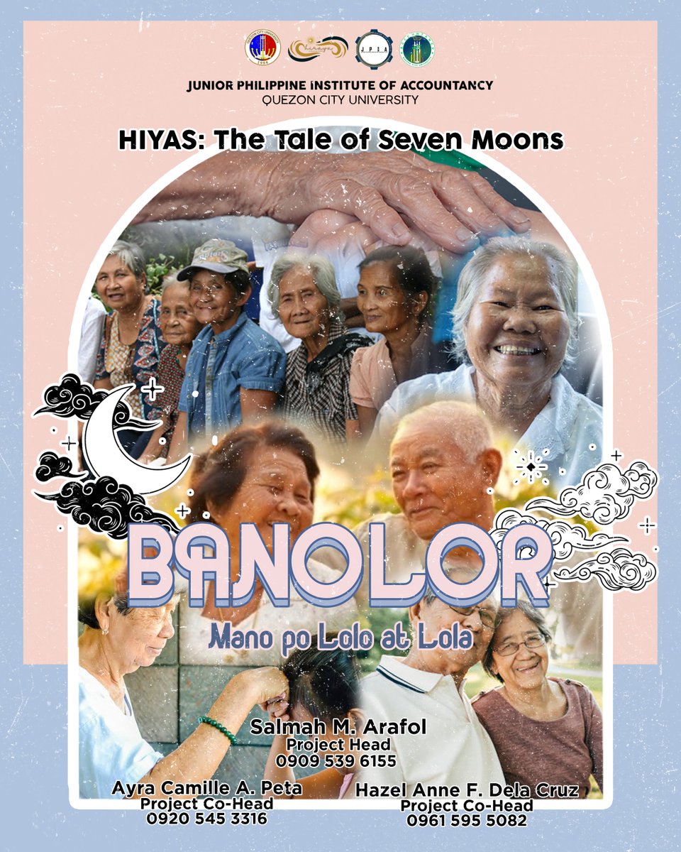 jpiaqcu's tweet photo. The Junior Philippine Institute of Accountants - Quezon City University presents, “Banolor: Mano po Lolo at Lola” an event to extend help and give happiness to  the less fortunate grandparents. We invite you to participate in our events to raise funds for our Outreach Program. https://t.co/pceUETNPwj