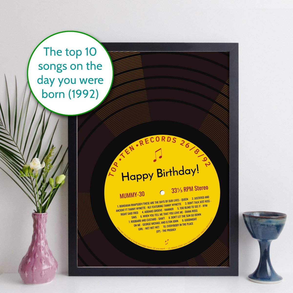 elevencorners's tweet photo. Thanks for another 5★ rewview! ★★★★★ "Fantastic 30th birthday gift - took me back to what we were listening to then - really good quality print - looks fab in a frame !" Pat https://t.co/b7nA3Gg2ks #etsy #music #personalisedprint #musicposter #personalizebirthday #dayy https://t.co/ECU8l2Fcf2