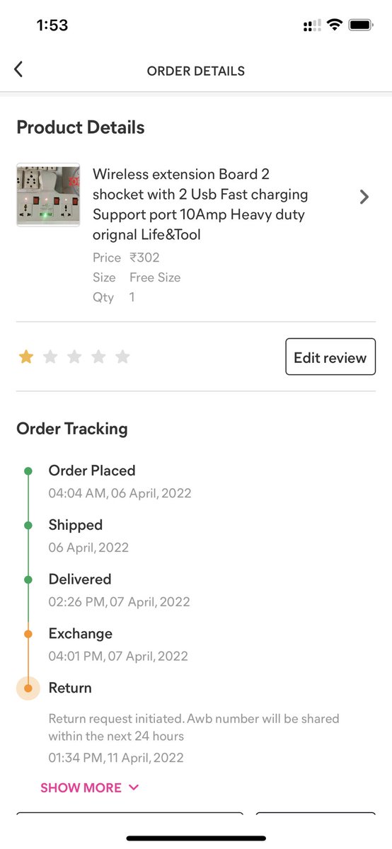 Karan_KG_'s tweet photo. @meesho_support this is the best treatment you got? after exchanging a non working product the seller or the delivery partner has given me this              When you expect too much from them… https://t.co/wuZRD28LJn