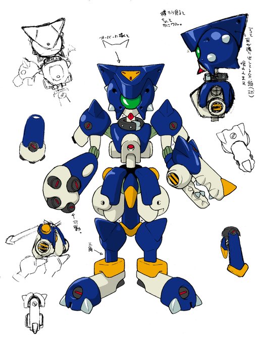 あとこのへん。ブルーティス、Sに実装されませんかね。額もっと張り出していいから(なんかこの横顔だと文句言われる。僕ももうちょい張り出した方がかっこいいとは思う。でもかっこよすぎないところがそもそものメダロットっぽいっての、ない?)。
#メダロット 