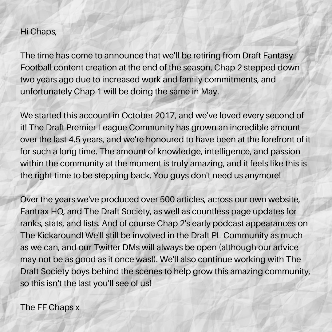 The Fantasy Football Chaps ⚽️ tweet media