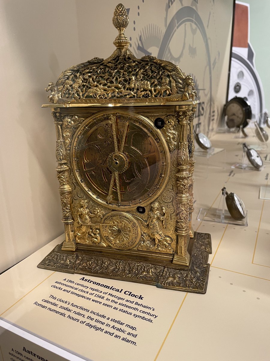 TimekeepingMus's tweet photo. Although a replica, the #astrologicalclock here at the #timekeepingmus, is a true work of art and science. The elegant aesthetic of this piece is dramatic.

#horology #horologicalmuseum @TimekeepingLib @clockandwatchuk #astronomy https://t.co/pZCrtWTGtL