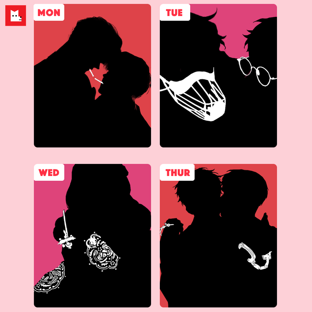 LezhinComics_US's tweet photo. Here's the silhouette for you guys!🐰🥚
Guess the titles and enjoy the comics~~😘
❤️ https://t.co/R7rxteeOHI
❤️‍🔥 https://t.co/JACHUyO11k https://t.co/REtU8fLm03