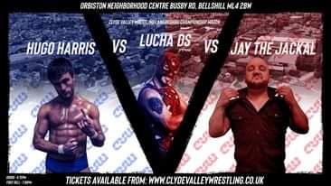 This Friday Night #ClydeValleyWrestling follows it's successful debut show with a belter card in Bellshill feat. @TheEricYoung I will also be in action taking on the impressive @HugoHarris777 and sadistic #Jackal to see who be crowned the first ever Lanarkshire Champion.