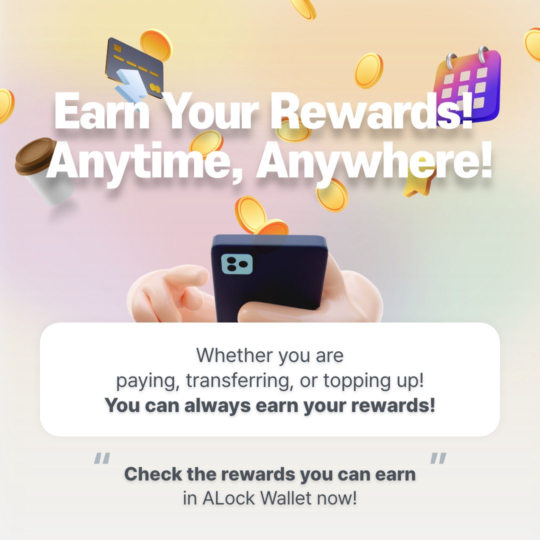 AFunCoLtd's tweet photo. 🤔You may ask, what is #PayToEarn?

🪙That means you can earn your rewards through daily activities like purchasing, transferring, or topping up

📲Download/update #ALockWallet and start your #PayToEarn lifestyle!
https://t.co/1VSNwWlmpk https://t.co/NHstIJaslc