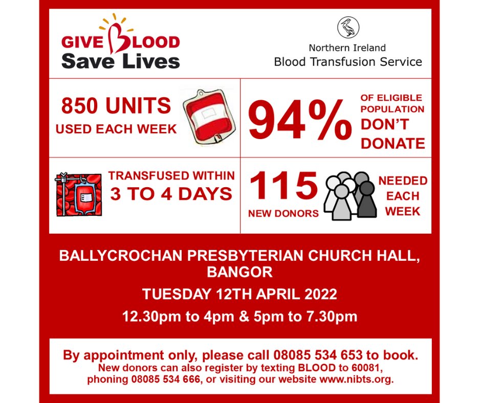FryingSquad's tweet photo. Please support a great cause with the Northern Ireland Blood Transfusion Service.

This Tuesday, 12th April - See below for more details... https://t.co/7SslOLCJnh