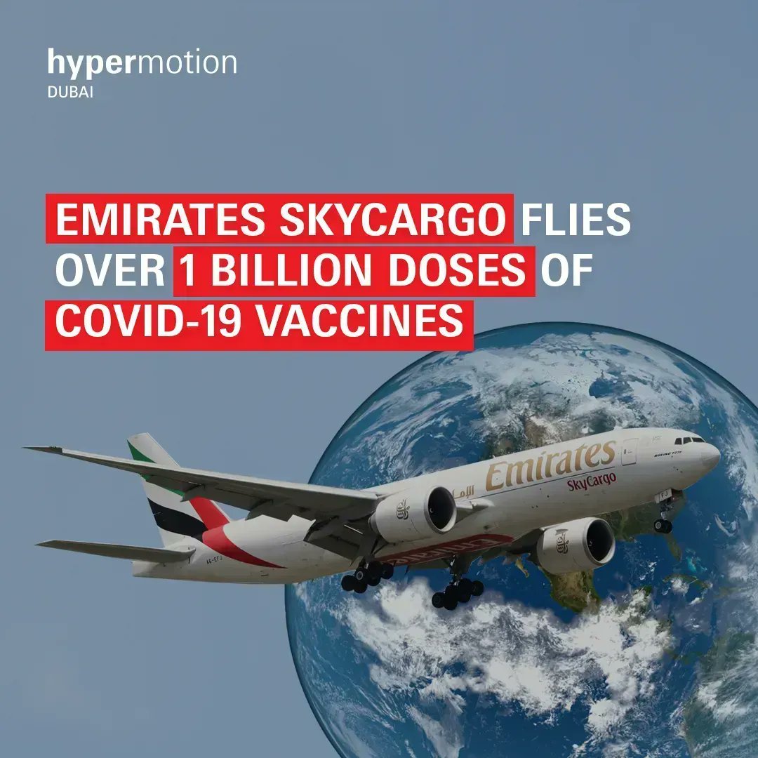 A #historic milestone within a span of 18months since the #vaccines were first rolled out in Oct 2020 following the #WorldHealthOrganization’s approval against the #Coronavirus. buff.ly/3xjSIyA | <a href="/emirates/">Emirates</a>
 
Source <a href="/gulf_news/">Gulf News</a> 
#HypermotionDXB  #EmiratesSkycargo
