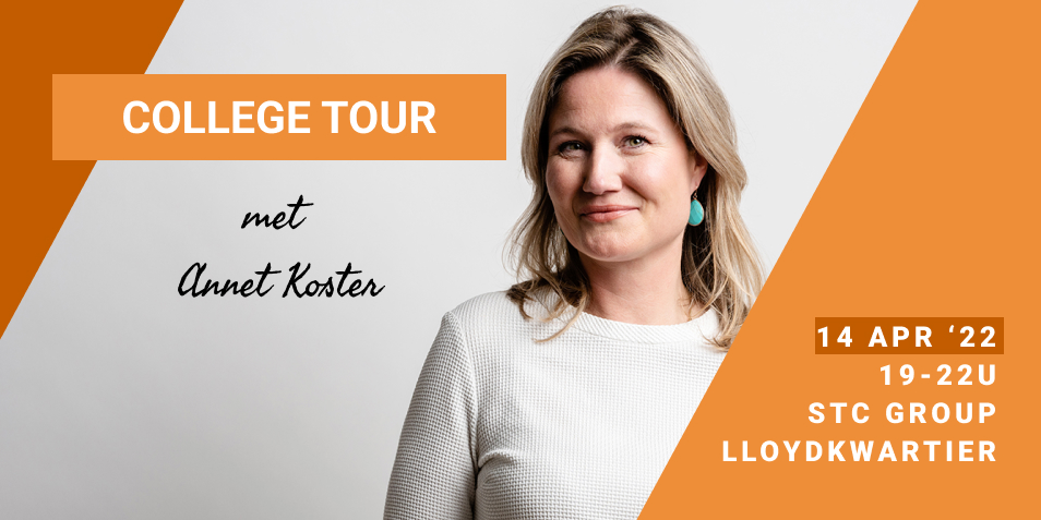 Komende donderdag een bijzondere ontmoeting met de Havenvrouw van 2020 en directeur KVNR, Annet Koster!

Tijdens College Tour leer je Annet van dichtbij kennen. Block komende donderdag 14 April 19.00 in je agenda voor College Tour en schrijf je nu in via:

ow.ly/xjB950IGa80
