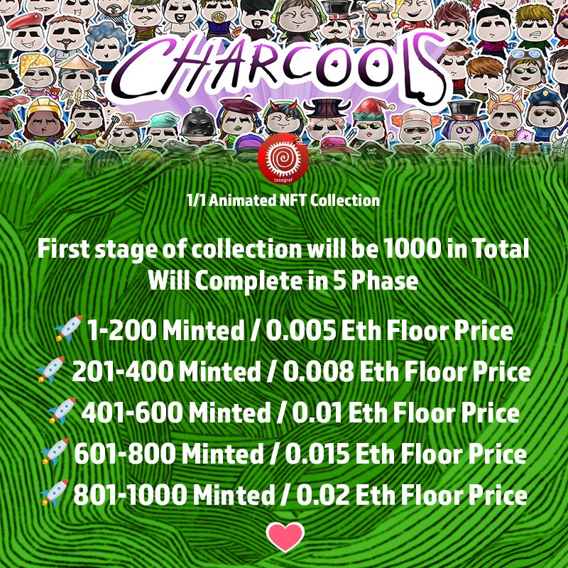 tasagraf's tweet photo. Charcools Collection Update
✅ https://t.co/uBNxztMhhb
✅ On @Opensea Polygon Blockchain
✅ No Gas Fee❗
✅ Charcools web page https://t.co/5Ra3w8URau
.
#nftart #nfts #nftcollectibles #nftcommunity #nftcollections #tasagraf #charcools #openseanft #cryptoart #nftprojects #nftdrops https://t.co/sYV9cwxvD5