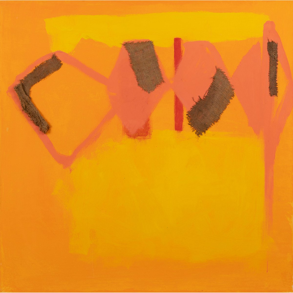 Starting the week with this bright, bold work, 'Orange/ Yellow Configuration, 2002' by Sandra Blow, a pioneer of the British abstract movement, featuring in our Spring 2022 edition of Modern Made. Take a closer look: bit.ly/3xjZKmO