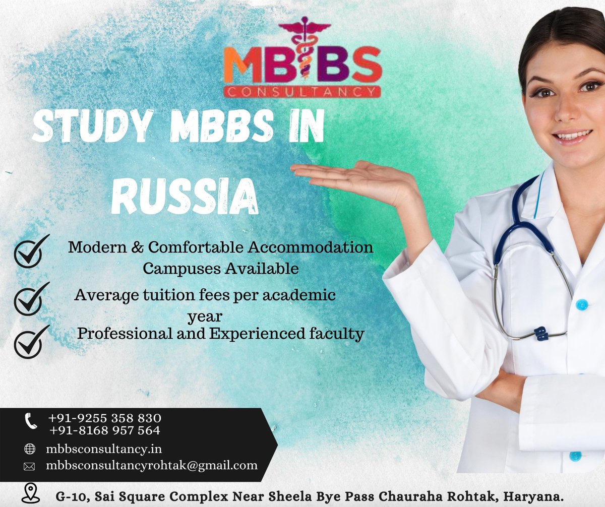 MbbsConsultancy's tweet photo. Scholars who dream to study in #Russia but are afraid of fraudulent consultants. Don't worry your search is completed here . #MBBSConsultancy is here with 100% satisfactory results for your dream.
#mbbsabroad #studymbbsabroad #forigenstudy
#mbbsconsultancy https://t.co/m833JrHEnB