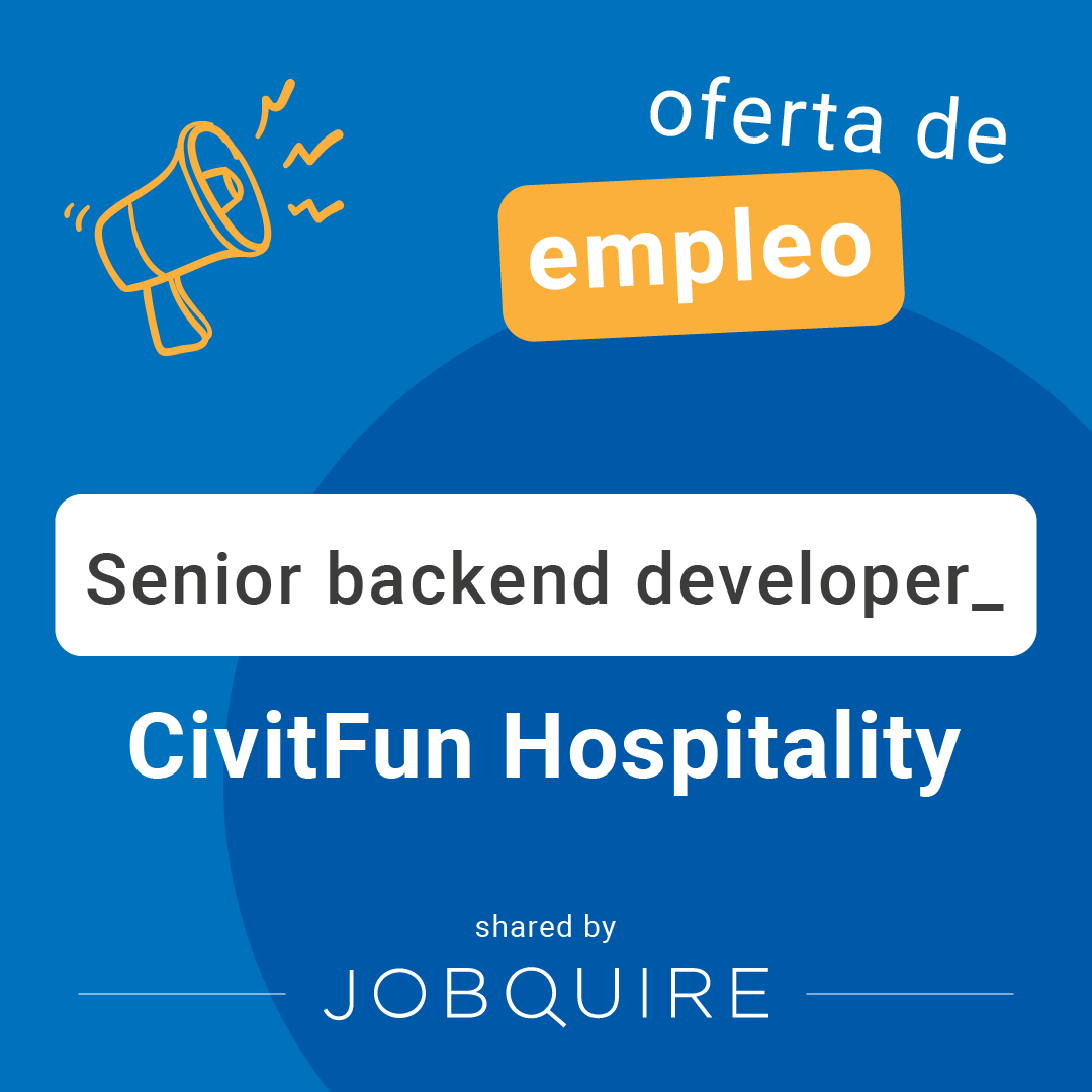 jobquire's tweet photo. #OFERTADEEMPLEO

👉 Senior Backend Developer en Civitfun Hospitality

Experiencia: 4-5 años
Ubicación: En remoto
Más info 👉 https://t.co/MBrqRsO8au

#hiring #ofertaempleo #Jobquire https://t.co/J8YLPB9kQd