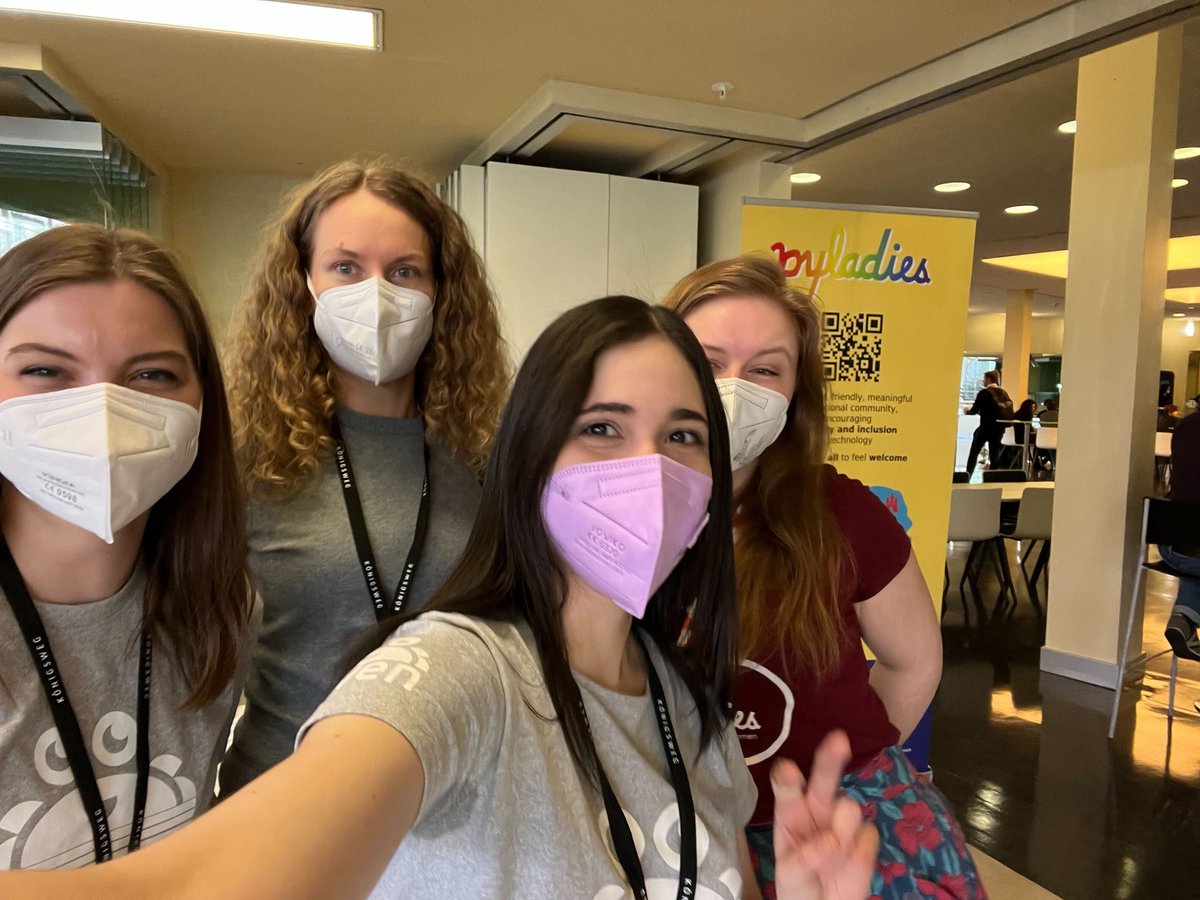 PyLadiesBer's tweet photo. #PyConDe #PyDataBerlin super excited to finally see so many folks in person, some for the first time ❤️ come say hi at our stand on the ground floor.
#PyLadiesAtPyConDe2022 #PyLadiesAtPyDataBerlin2022
@pyladiesmunich @PyLadiesHH @PyladiesK @pyladies https://t.co/NK5BoImrkT