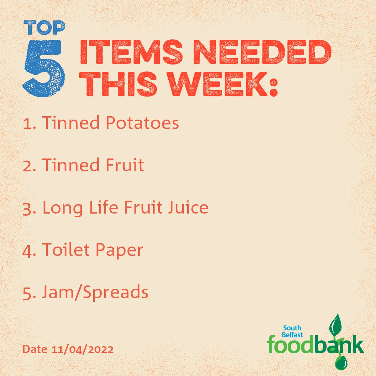 SouthbelfastFB's tweet image. Our #MostNeededItems list.

If you're out and about shopping this week then if you could buy 1 extra item from this list, we would be so grateful.

#Thankyou

#Foodbank