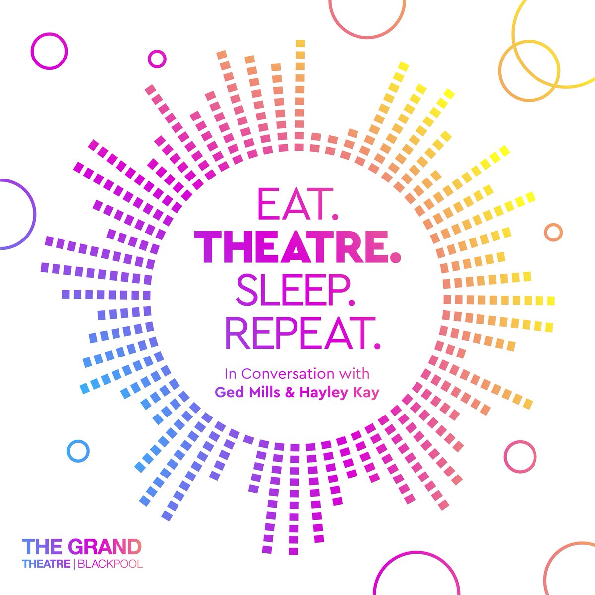 Grand_Theatre's tweet photo. Blackpool's Grand launches a brand new Podcast, EAT. THEATRE. SLEEP. REPEAT. 
With co hosts Ged Mills and Hayley Kay who are thrilled to be apart of it!🎭
Simply search EAT THEATRE SLEEP REPEAT on your favourite podcast provider platform.

#Podcast #Theatre #Blackpool https://t.co/IPRlSpxw4X