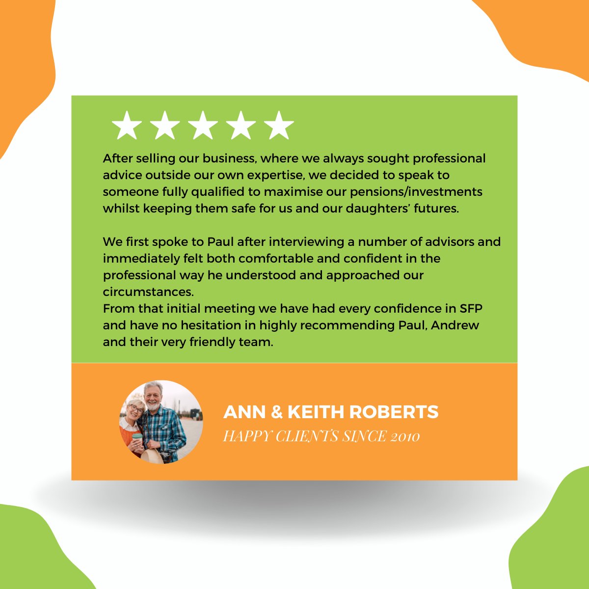 📣 Don't just take our word for it! 📣

Ann &amp; Keith have been on their Financial Freedom journey for almost 12 years!

Here's want they had to say!

#financialplanning #financialfreedom #businessexit #fmailyprotection