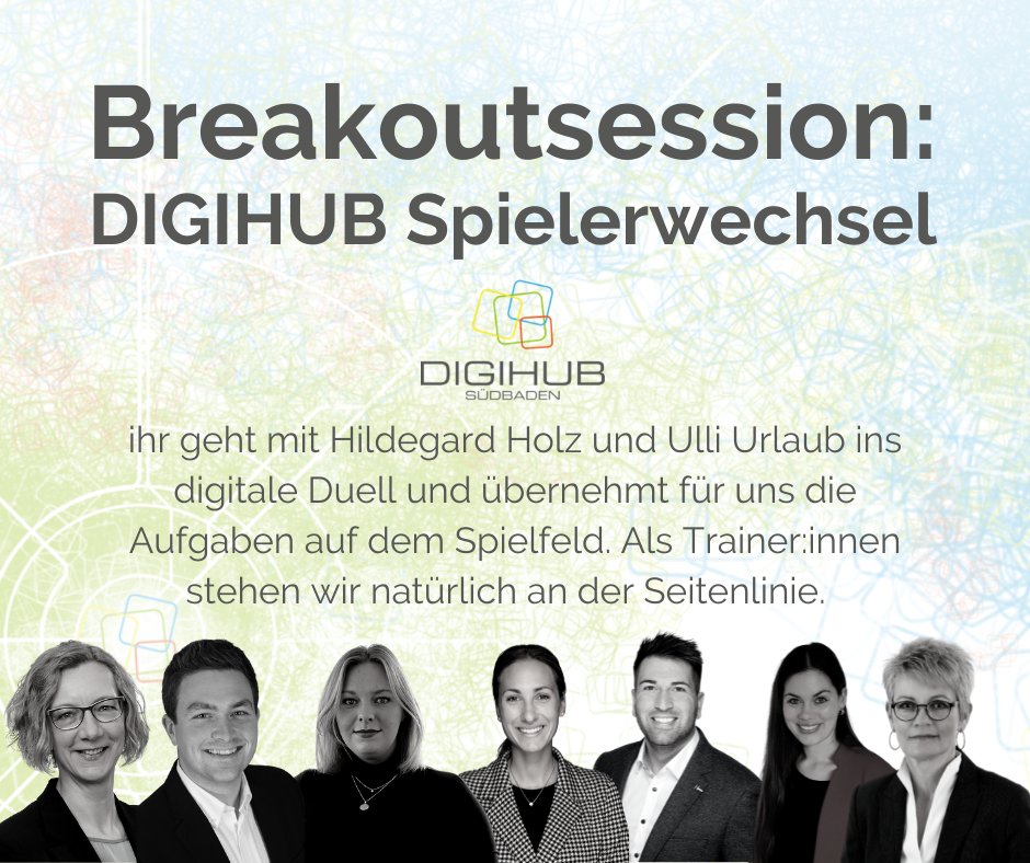 🔀DIGIHUB Spielerwechsel: In unserer #breakoutsession bringen wir euch ins Spiel der #digitalisierung, die Gegner sind Hildegard Holz &amp; Ulli Urlaub🪵🏕️Wir zeigen euch die #DIGIHUB Strategien &amp; Techniken der letzten 3 Jahre an durchaus ernsten &amp; absolut realistischen Beispielen 😉