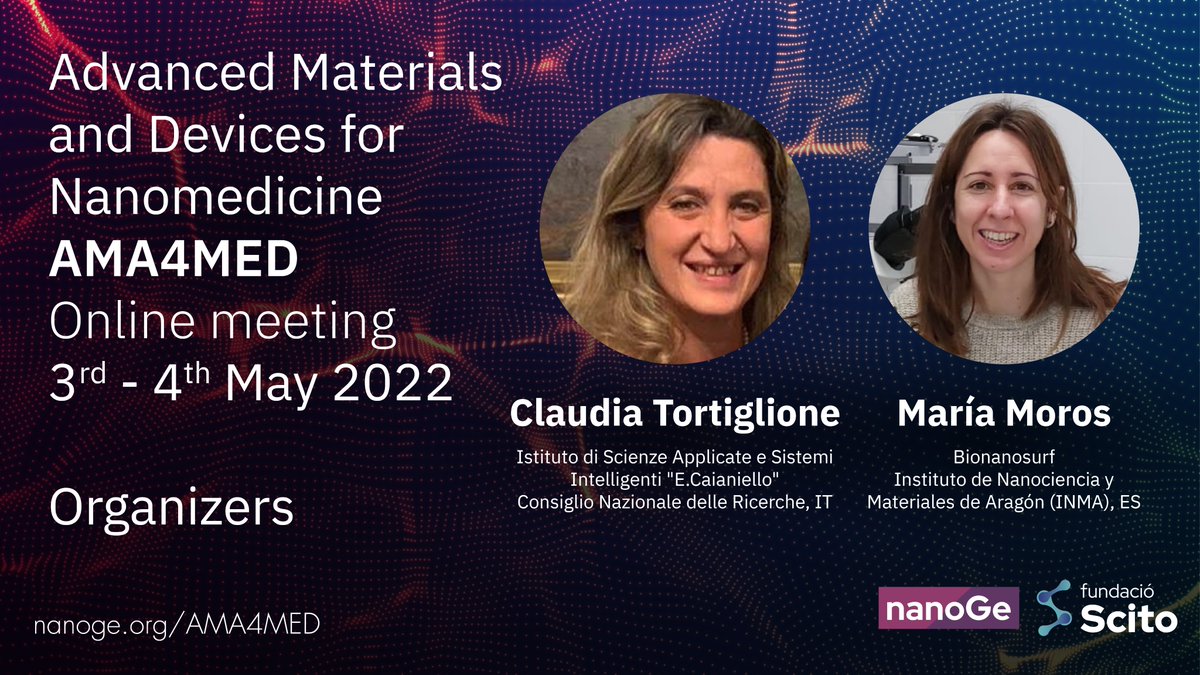 nanoGe_Conf's tweet photo. #Nanotechnology in medical diagnosis, Therapy and #Pharmaceutical nanotechnology are some of the topics that will be discussed at the Conference on Advanced #materials and #devices for #nanomedicine (#AMA4MED).

▶️Submit your oral abstract before tomorrow: https://t.co/yN1JINKp22 https://t.co/HrlQvwuGW5