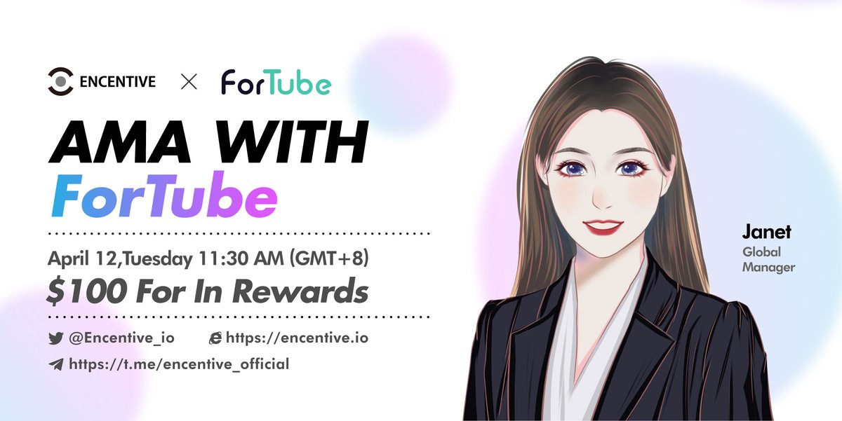 SaaSGoOfficial's tweet photo. 🥳Join our upcoming #AMA with #ForTube!

⏰Time:Tuesday, April 12th at 11:30 AM (GMT+8).

Rules:
✅ RT + Like + Tag 3ppl 
✅ Follow us on Twitter: @ForTubeFi &amp; @Encentive_io 

Airdrop Rules: $100 $FOR in rewards/10 ppl participating in the AMA!

📌Link: https://t.co/94NcWetPXc https://t.co/kn1p3PBQF5