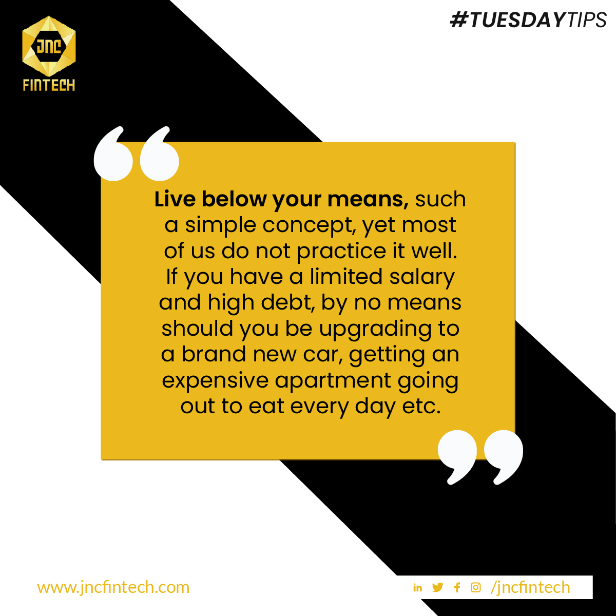 jncfintech's tweet photo. Don’t live beyond your means
#jncfintech #fintech #jncx #salary #car #buycar #expensive #debt #highdebt #practice #upgrading #everyday #brand #limitedsalary https://t.co/LRQZS43Euf