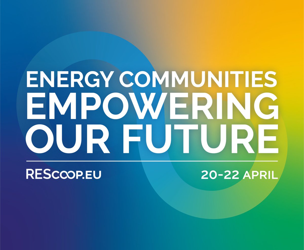 REScoop's annual conference on #energycommunities will take place from 20 to 22 April. A workshop on #genderjustice in energy communities will be organised on 21 April.

Information and registration 
👉 rescoop.eu/news-and-event…