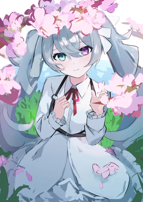 あったかいお花見🌸
#prsk_FA 
#初音ミク 
