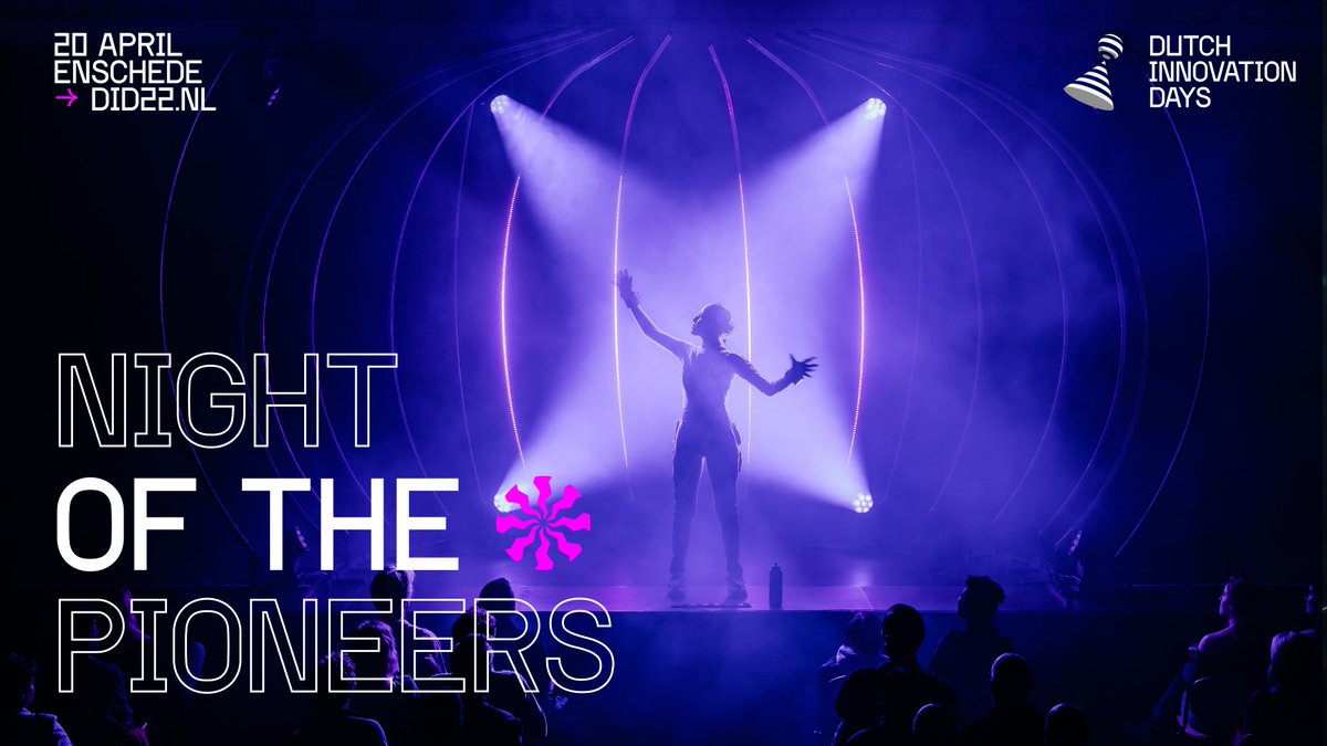 DID22 start met de Night of the Pioneers in het <a href="/M_Metropool/">Metropool</a> met een onvergetelijke spetterende opening! Hierbij zullen onder andere <a href="/BM053Bleker/">Roelof Bleker</a>, <a href="/AnoukWipprecht/">Anouk Wipprecht</a>, <a href="/JeanguMacrooy/">Jeangu Macrooy</a> en @AnnaGimbrere aanwezig zijn! 

#DID22 #start #event #festival #party
