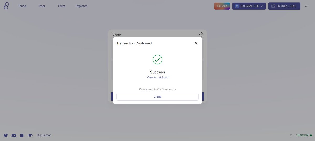 HarrisyRachel's tweet photo. Huge Project, Very fast and easy to use.
but the ui alway is Connect account. but it was interesting. I propose to try it.🚀

#L222 #zkSync #Layer2 #ZKRollup #testnet #Ethereum #DeFi https://t.co/lsQv0kWXqS