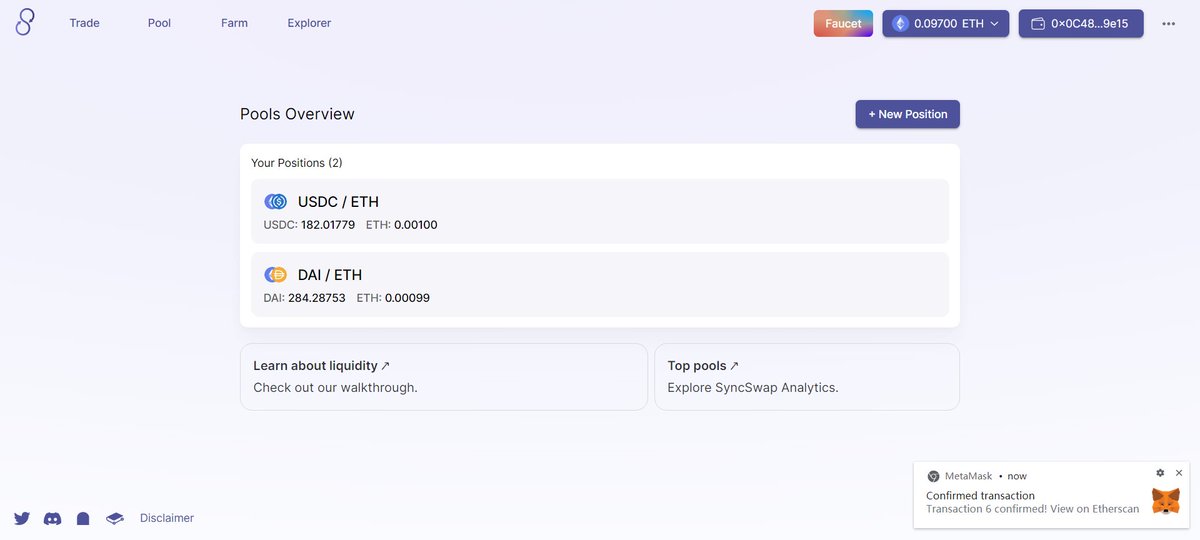 HarrisyRachel's tweet photo. Huge Project, Very fast and easy to use.
but the ui alway is Connect account. but it was interesting. I propose to try it.🚀

#L222 #zkSync #Layer2 #ZKRollup #testnet #Ethereum #DeFi https://t.co/lsQv0kWXqS