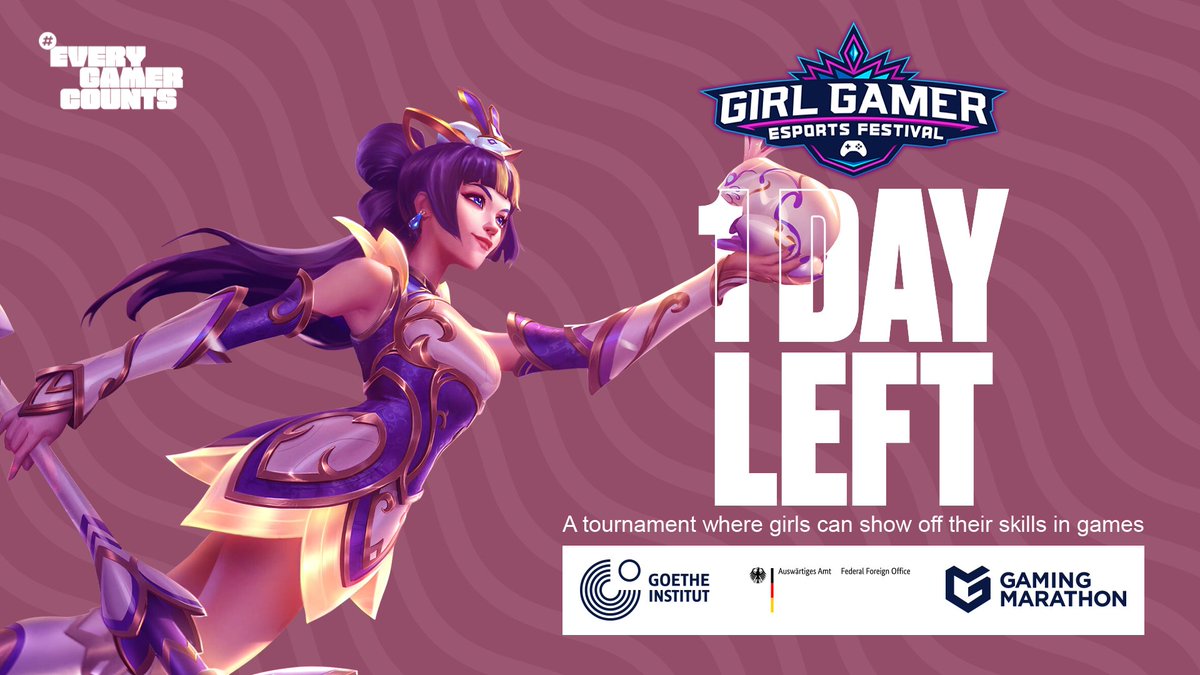 ⏰ TIC-TAC TIC-TAC ⏰
A mai rămas o zi până dăm startul celei mai mari competiții de League Of Legends din România pentru jucătoarele talentate. 🏆

Ce mai așteptați? Folosiți linkul de mai jos pentru a vă înscrie echipa! 📋
👉 buff.ly/3Hd9nF7
#GamerGirl #EveryGamerCounts