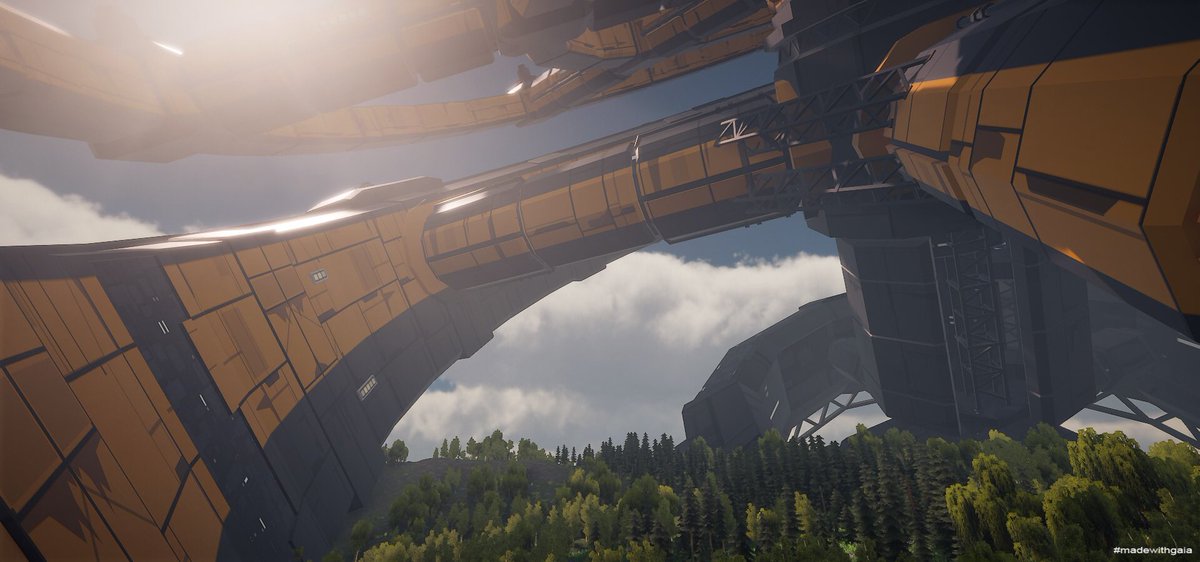 LoranIndieDev's tweet photo. Mixing @SyntyStudios assets (Polygon Sci-Fi Space and Nature packs) and @ProcWorlds tools (Gaia Pro, GeNa Pro, Spawner pack) https://t.co/27pU4uYq2j