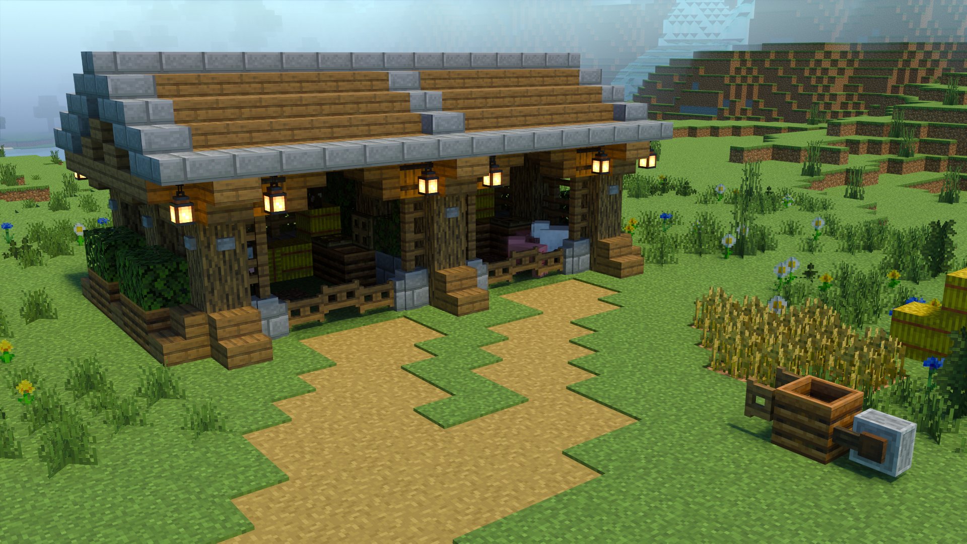 こぐまぷろ Kogumapro 今日は動物小屋を作ってみました マイクラ Minecraft建築コミュ マインクラフト Minecraft バニラ建築学部 T Co Fkklom8eis Twitter