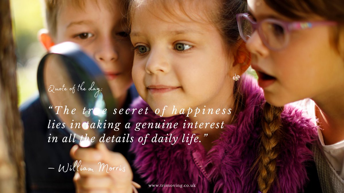 trimoving's tweet photo. Quote of the day: โThe true secret of happiness lies in taking a genuine interest in all the details of daily life.โ โ William Morris
#quote #quoteoftheday #mentalhealth #motivation #secretofhappiness #truesecret #genuineinterest #williammorris #williammorrisquotes https://t.co/DOeqznPgAL