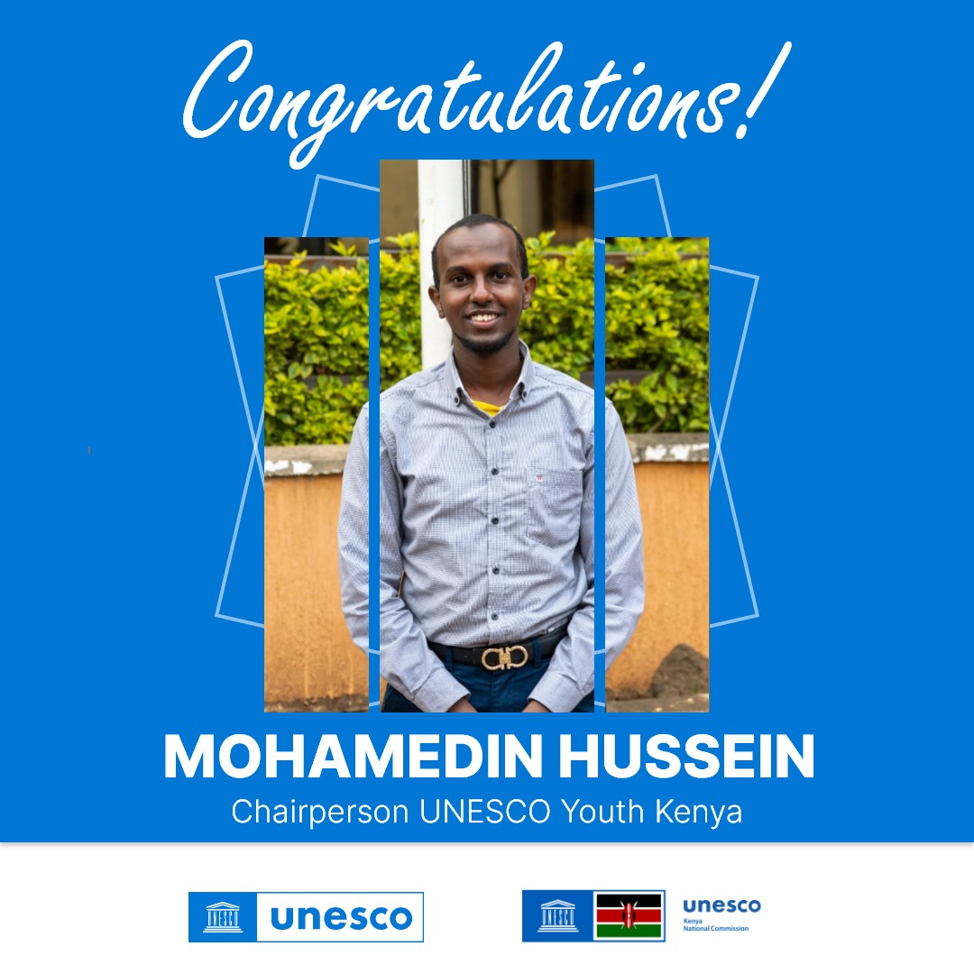 🚨 URGENT 🚨
Following Friday's board meeting at our @NatcomUnescoKe offices, we are pleased to inform the public about the new management of @UnescoYouthKe . Mr. Mohamedin Hussein, has been named as Chairperson😊🎉
@NatcomUnescoKe @UnescoEast
@nadia_abdalla_ 
#SDGYoungLeaders