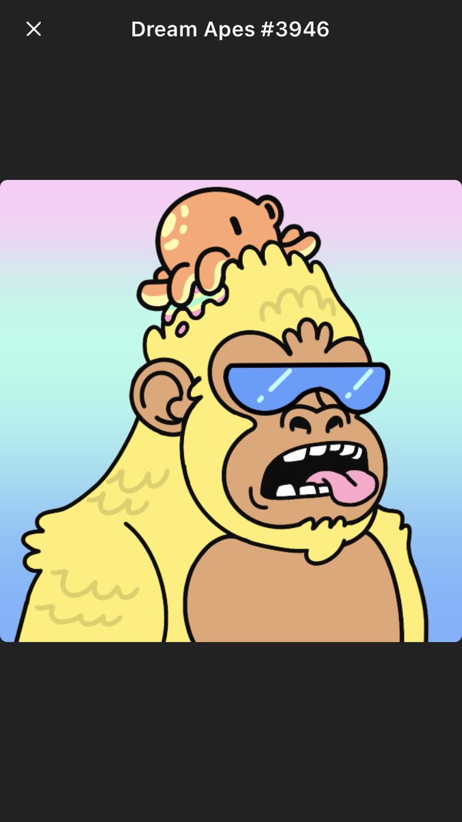NFTenders's tweet photo. @Naga_Nft @DreamapesNFT great art staking has been out a while now and dream token in on raydium, breeding has just been released 2 apes and 60 dream tokens get you a baby ape last but not least great team all doxed very active in discord and rad rug certification what more can I say 🤷🏻‍♂️🦍 https://t.co/dUNJAnGBTo